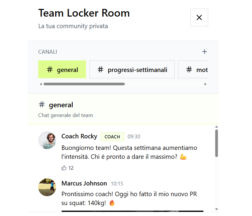 App Athlena Market - Team Locker Room Community